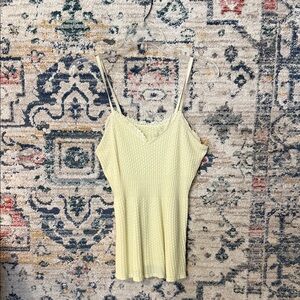 Vintage Soft Yellow Camisole Top